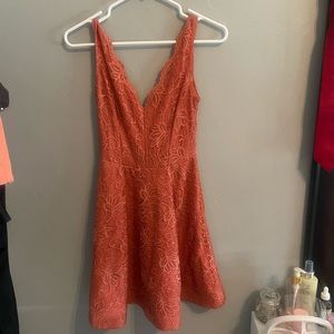 S, B. Darlin, coral dress